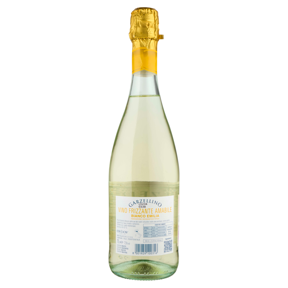Civ&Civ Garzellino Vino Frizzante Amabile Bianco Emilia IGT 75 cl