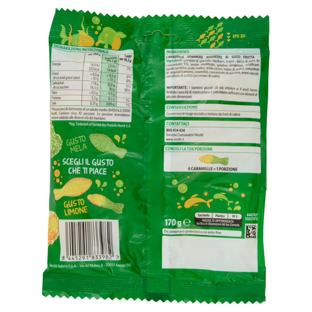 FRUIT JOY Caramelle Gommose Pesciolini Frizz 170g