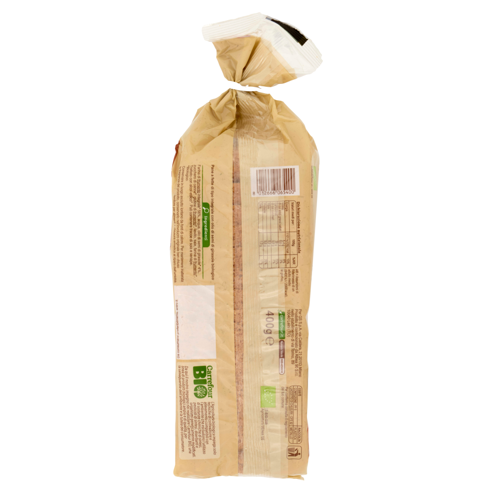 Carrefour Bio Pane a fette integrale 400 g