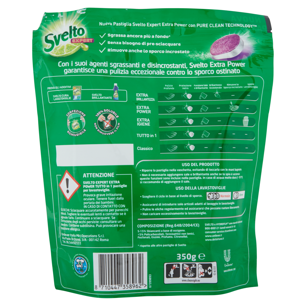 Svelto Expert Extra Power Azione disincrostante 20 Pastiglie