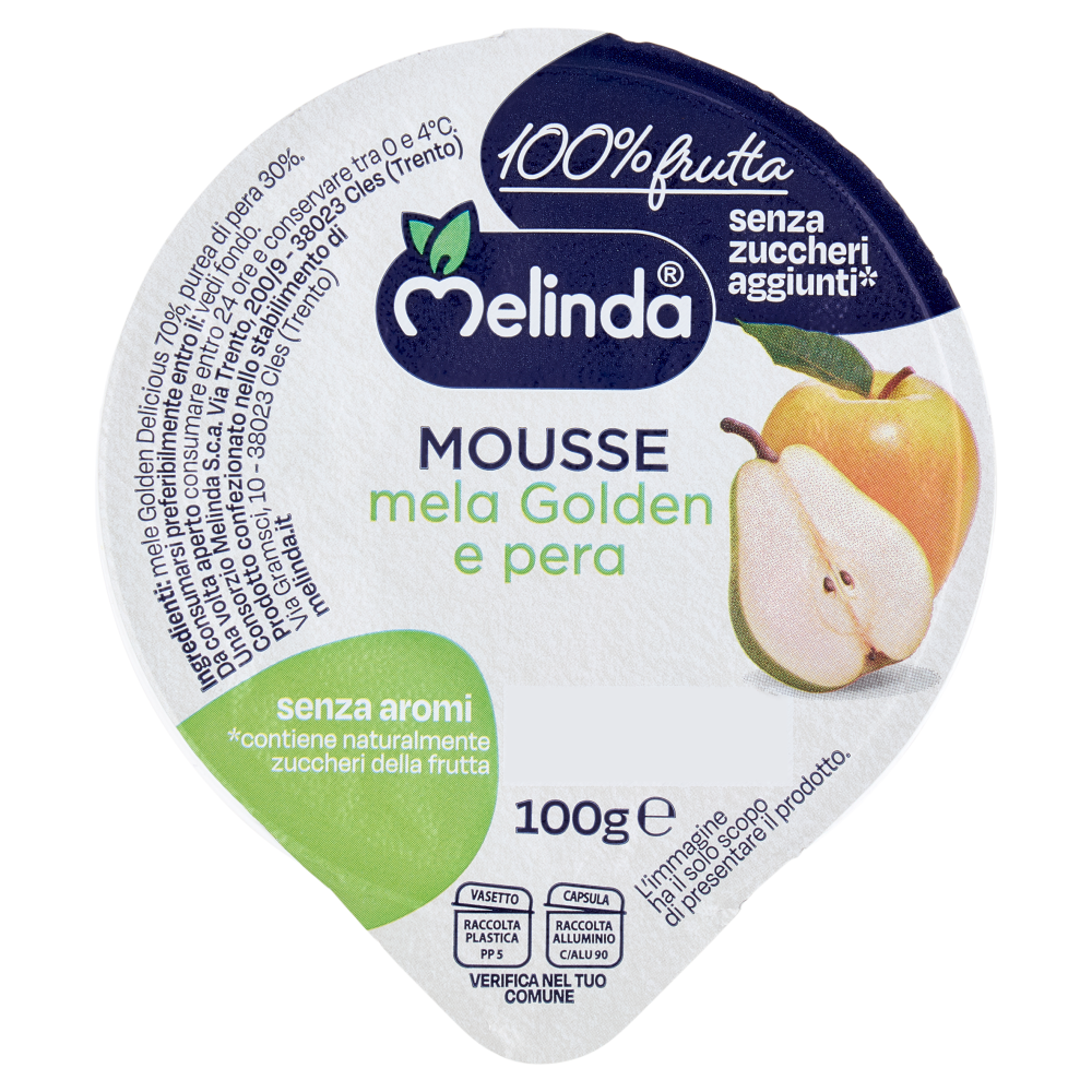 Melinda Mousse mela Golden e pera 100 g