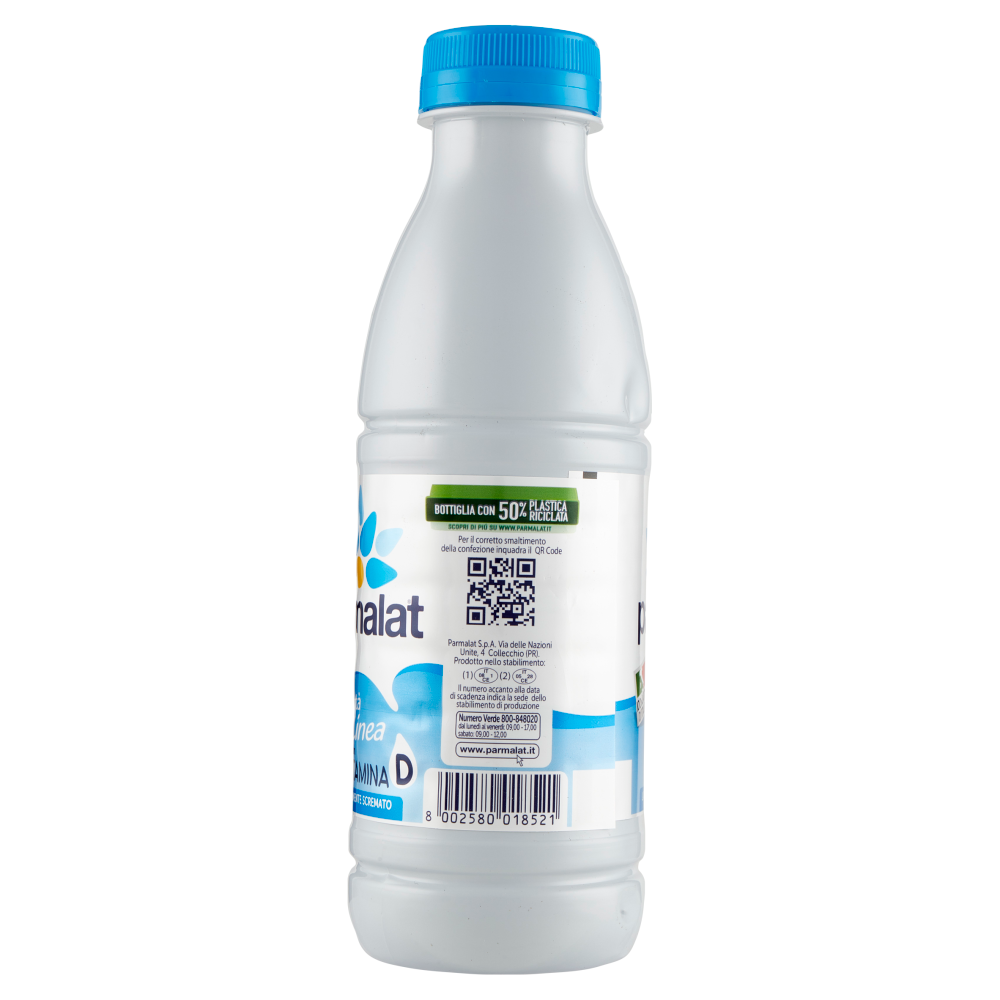 parmalat Bontà e Linea con Vitamina D Latte Parzialmente Scremato 100% Latte d'Italia 500 ml