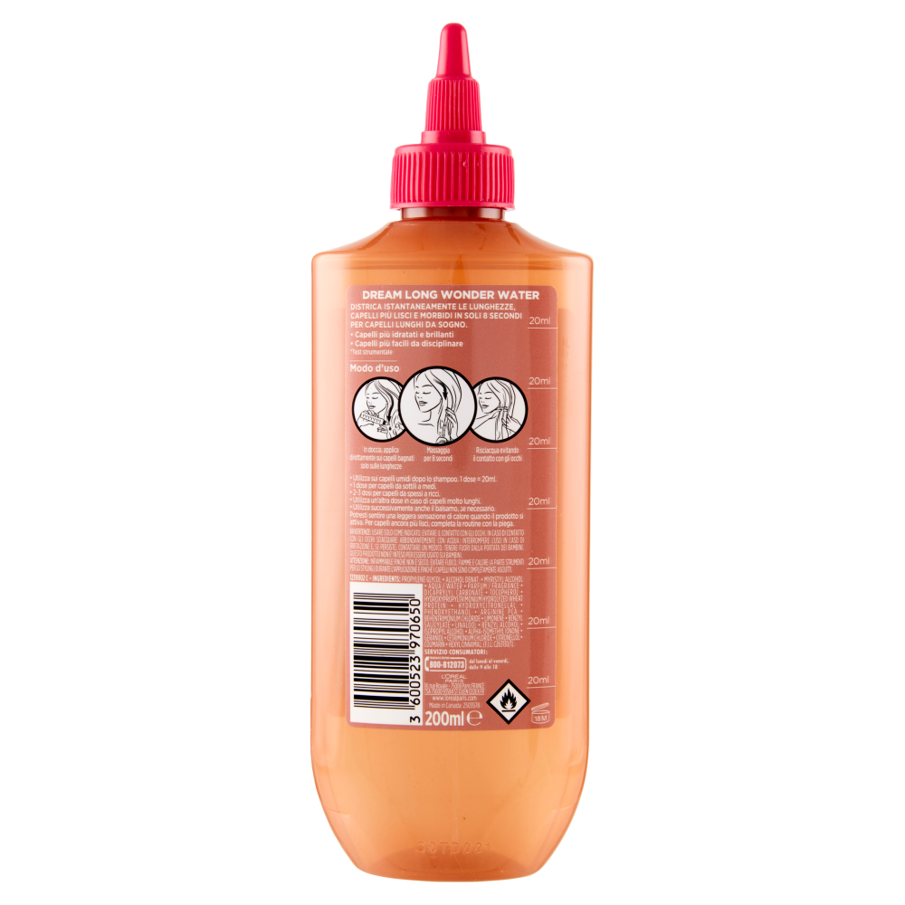 L'Oréal Paris Trattamento Wonder Water, Balsamo Liquido con Tecnologia Lamellare 200 ml