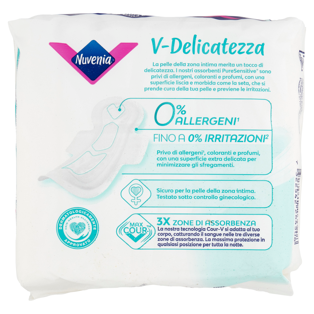 Nuvenia Pure Sensitive Sottile Goodnight+ con Ali 8 pz