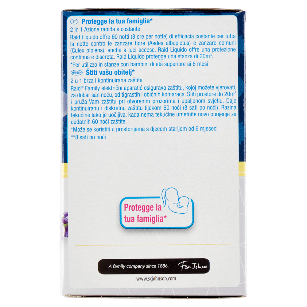 Raid Liquido Family Base e Ricarica, 60 Notti, Lavanda 36 ml