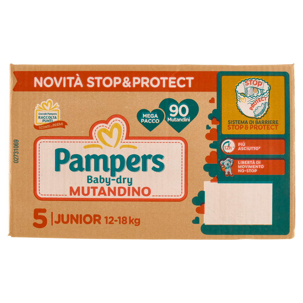 Pampers Baby-dry Mutandino Junior 90 pz