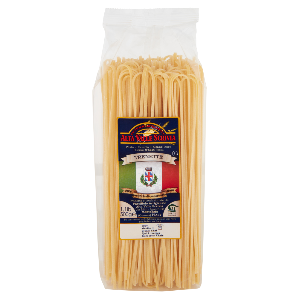 Pastificio Artigianale Alta Valle Scrivia Pasta di Semola di Grano Duro Trenette 500 g