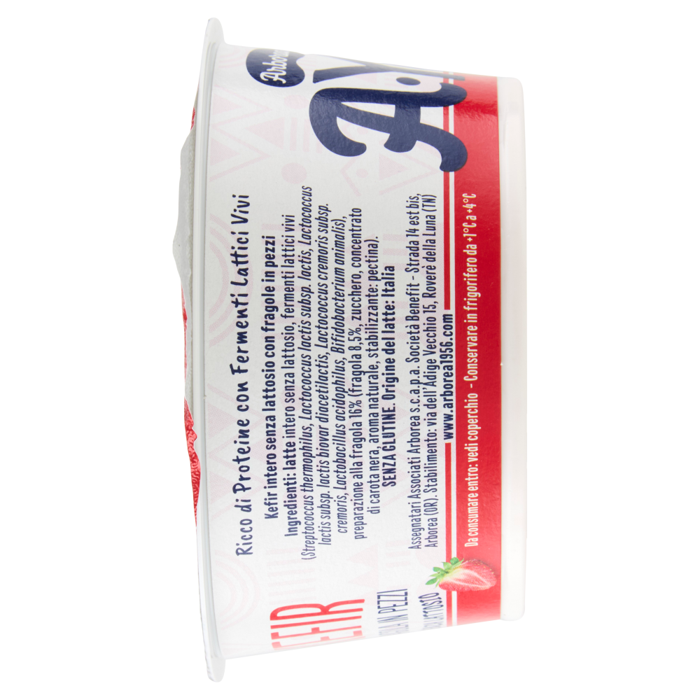 Arborea A-Yo Kefir Fragola in Pezzi Senza Lattosio 140 g