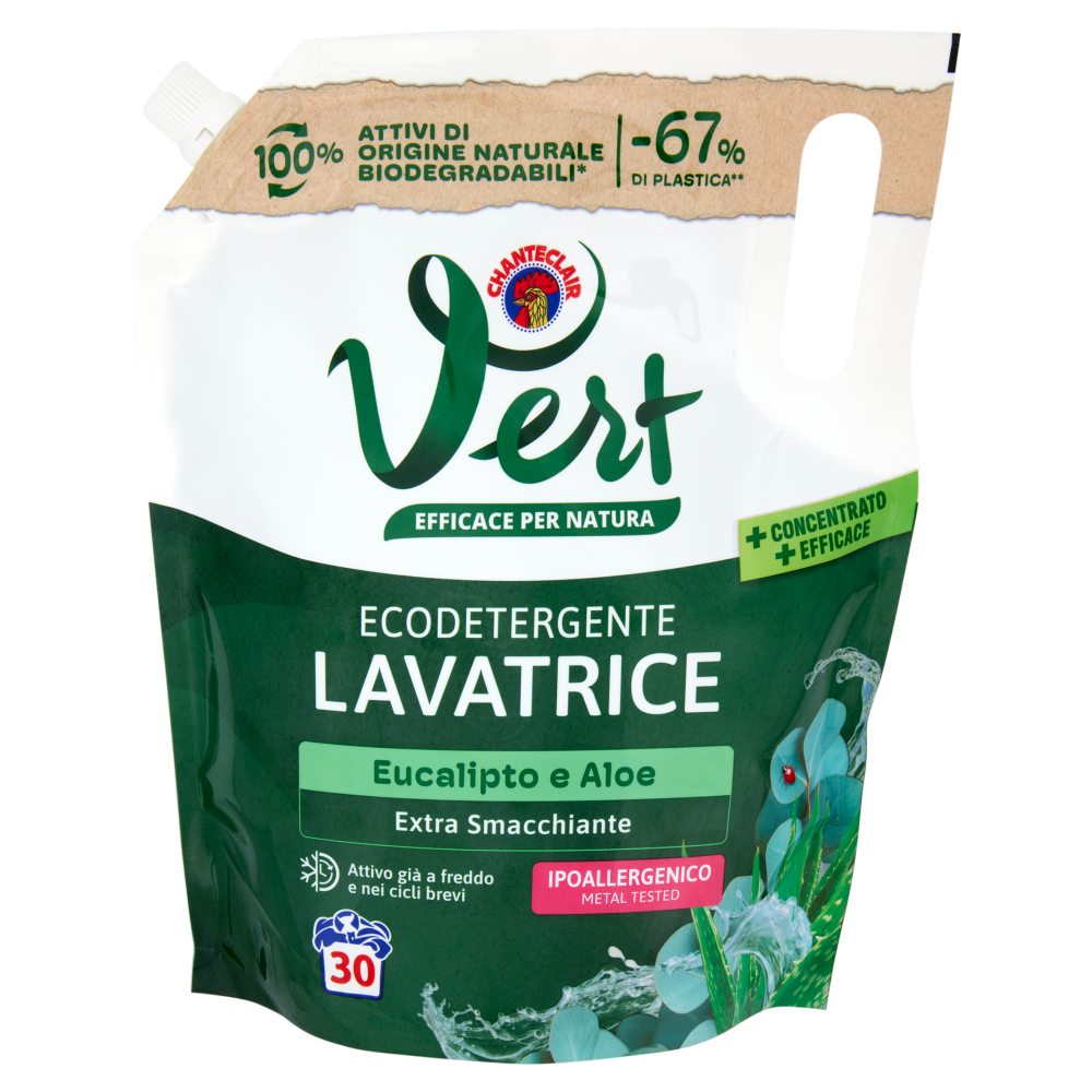 Vert di Chanteclair Ecodetergente Lavatrice Eucalipto e Aloe 1200 ml