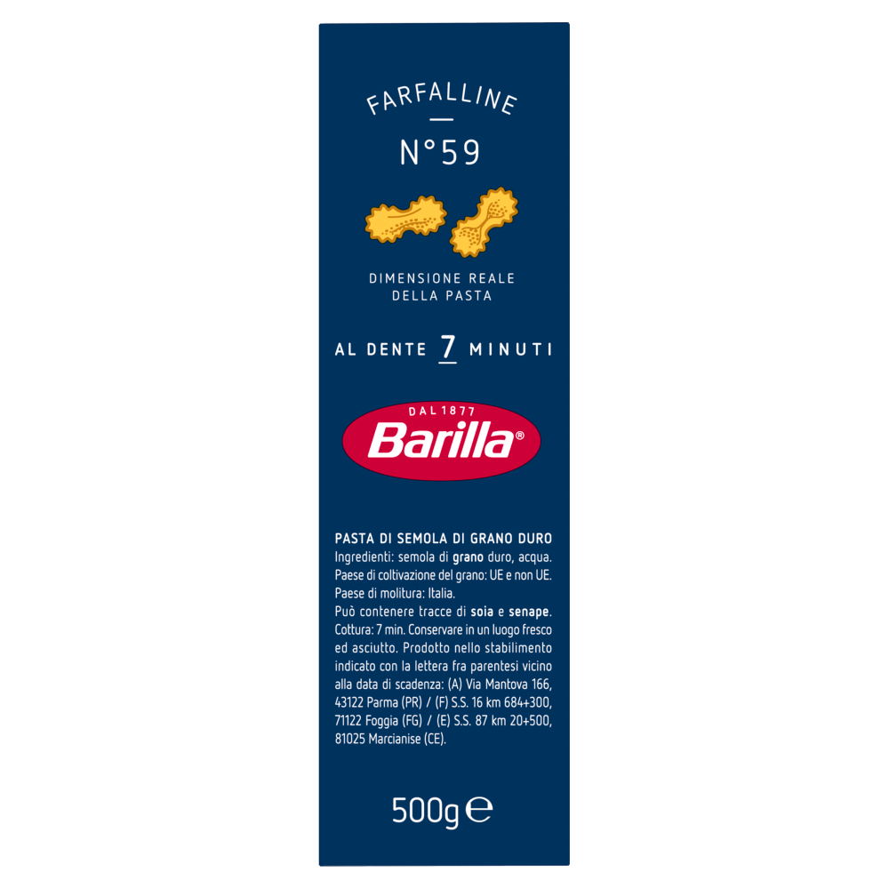 Barilla Pasta Farfalline n.59 500g