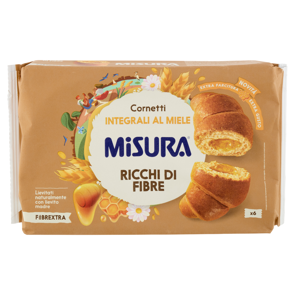Misura Fibrextra 6 Cornetti Integrali al Miele 308 g