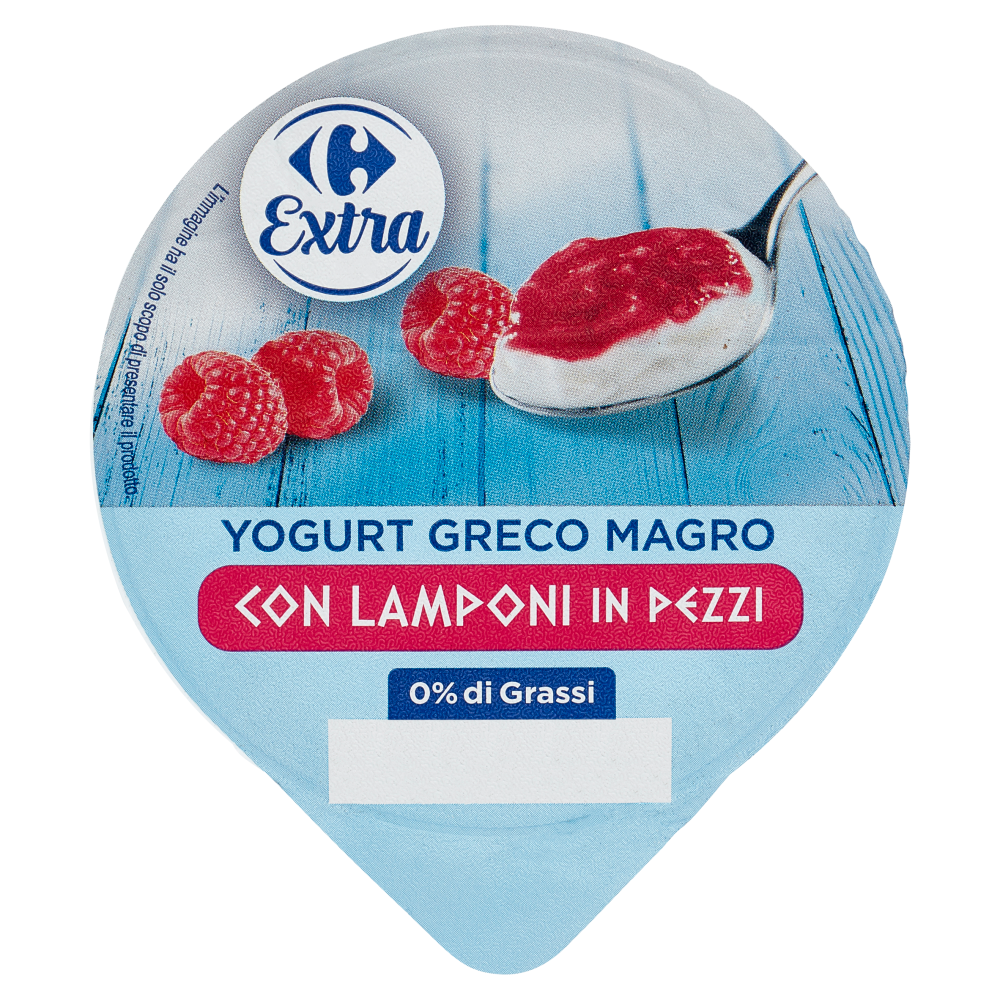 Carrefour Extra Yogurt Greco Magro con Lamponi in Pezzi 150 g