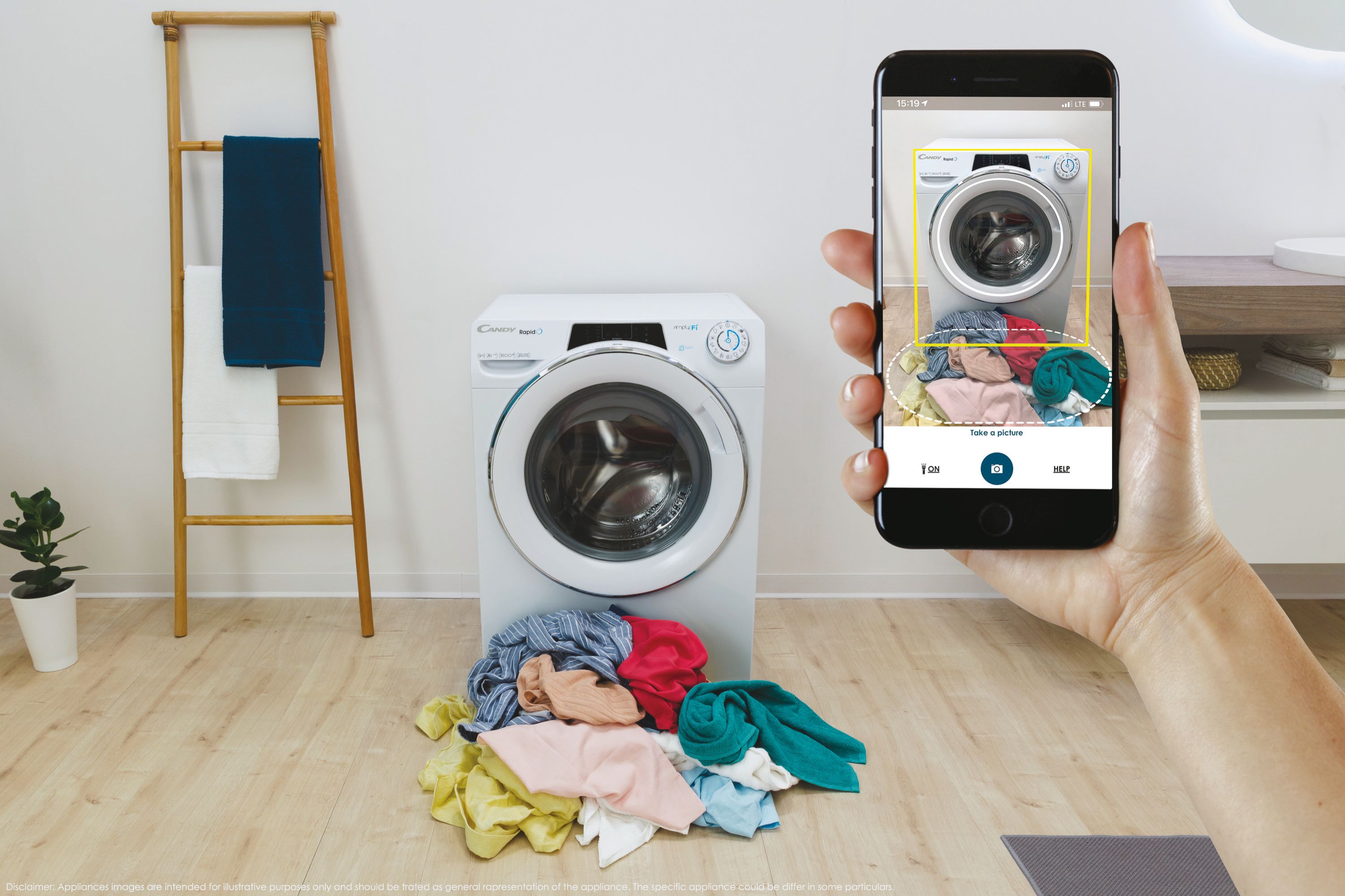 Candy Rapid&Oacute; RAPIDO' lavatrice Libera installazione Caricamento frontale 9 kg 1400 Giri/min A Bianco