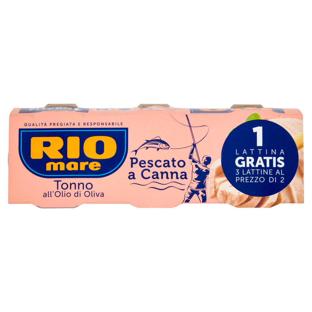 Rio mare Tonno all'Olio di Oliva Pescato a Canna 2+1 x 120 g