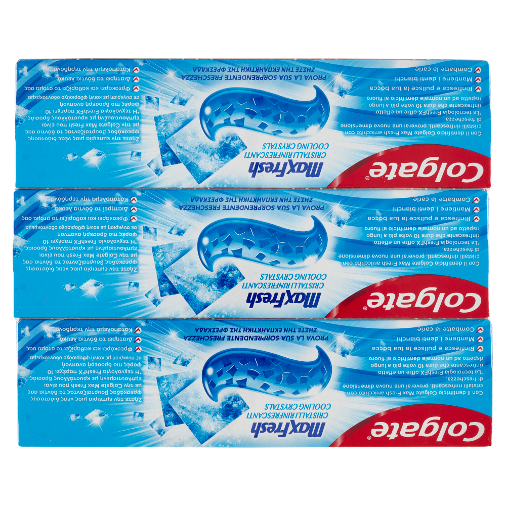 Colgate dentifricio Max Fresh Cristalli Rinfrescanti 3x75 ml