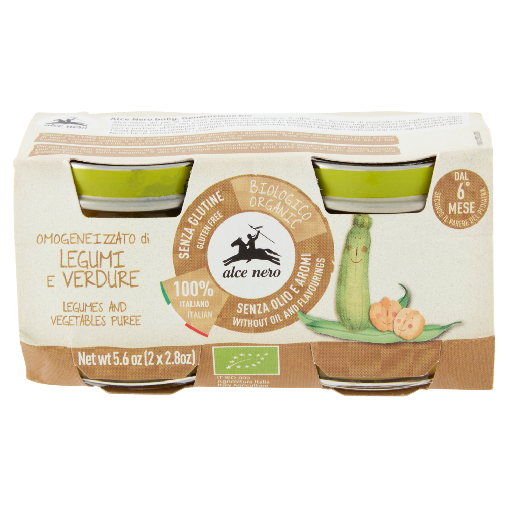 alce nero Omogeneizzato di Legumi e Verdure 2 x 80 g