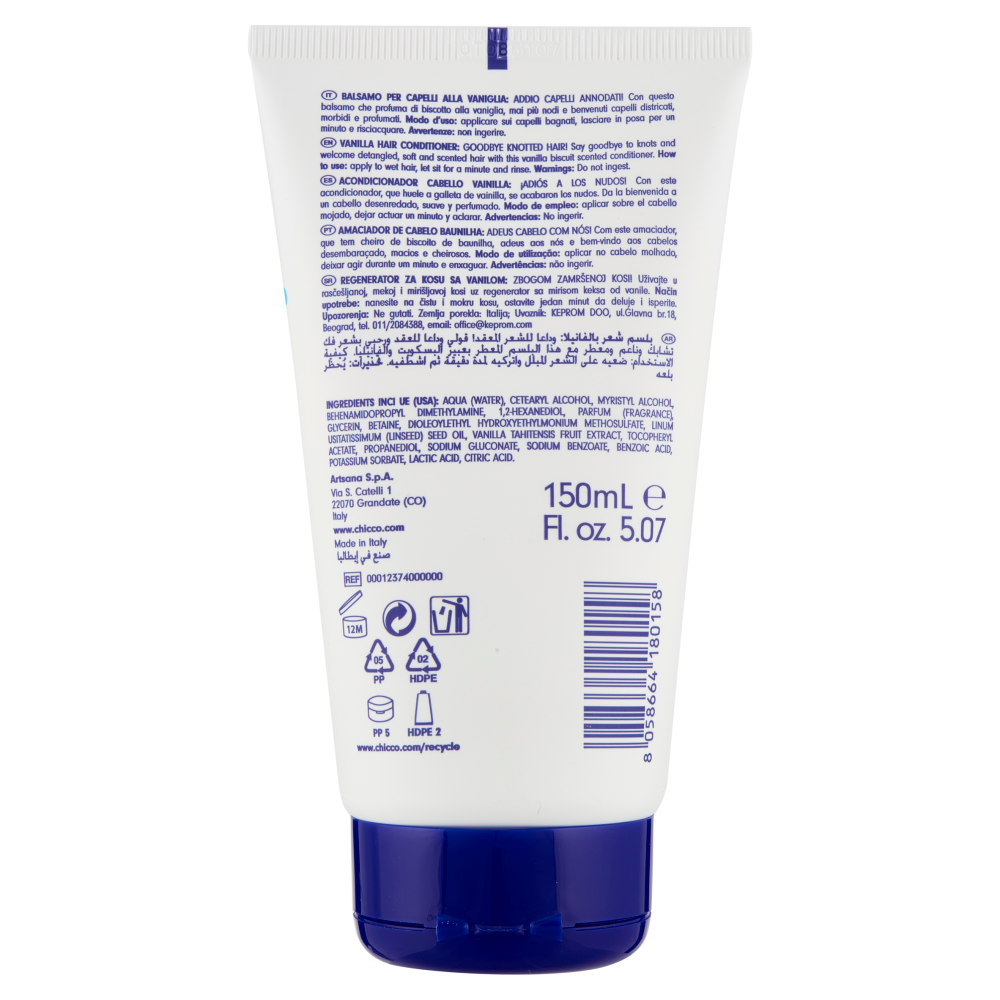 Chicco Pop Shiny Conditioner Balsamo Capelli Morbidi e Districati Vanilla Wrap 150 mL