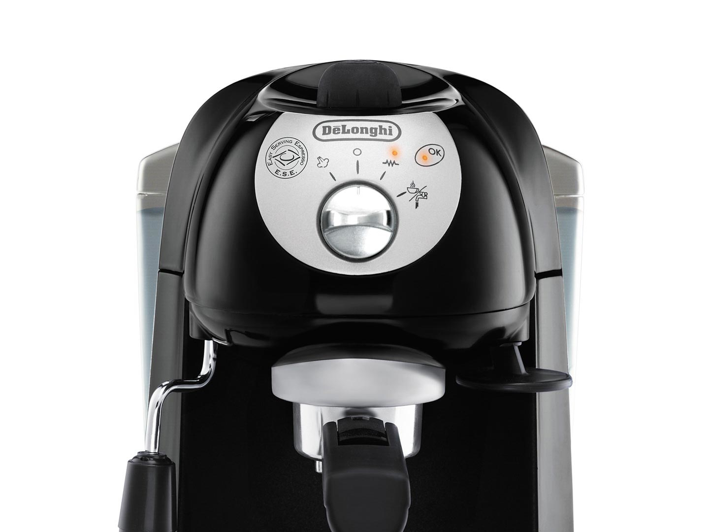 De&rsquo;Longhi EC201.CD,B Macchina da Caff&egrave; Manuale Espresso e Cappuccino, Compatibile con Polvere o Cialde E.S.E., Spegnimento Automatico, Serbatoio Estraibile da 1L, Potenza 1100W, Nero