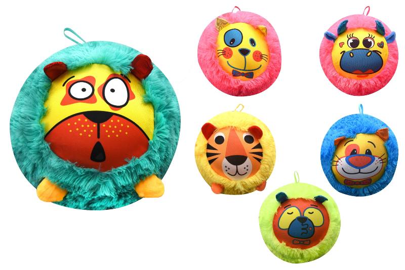 GLOBO Palla animale peluche gonfia 30 pz &Oslash; 23 cm 6 assortiti