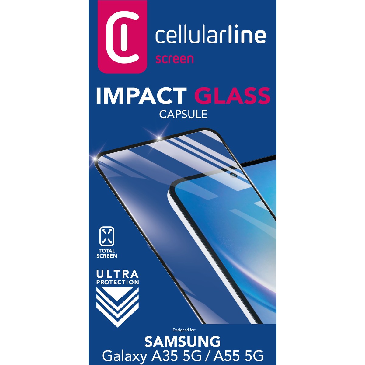 Cellularline Impact Glass Capsule - PIXEL 10PRO XL/9PRO XL Vetro temperato resistente da bordo a bordo