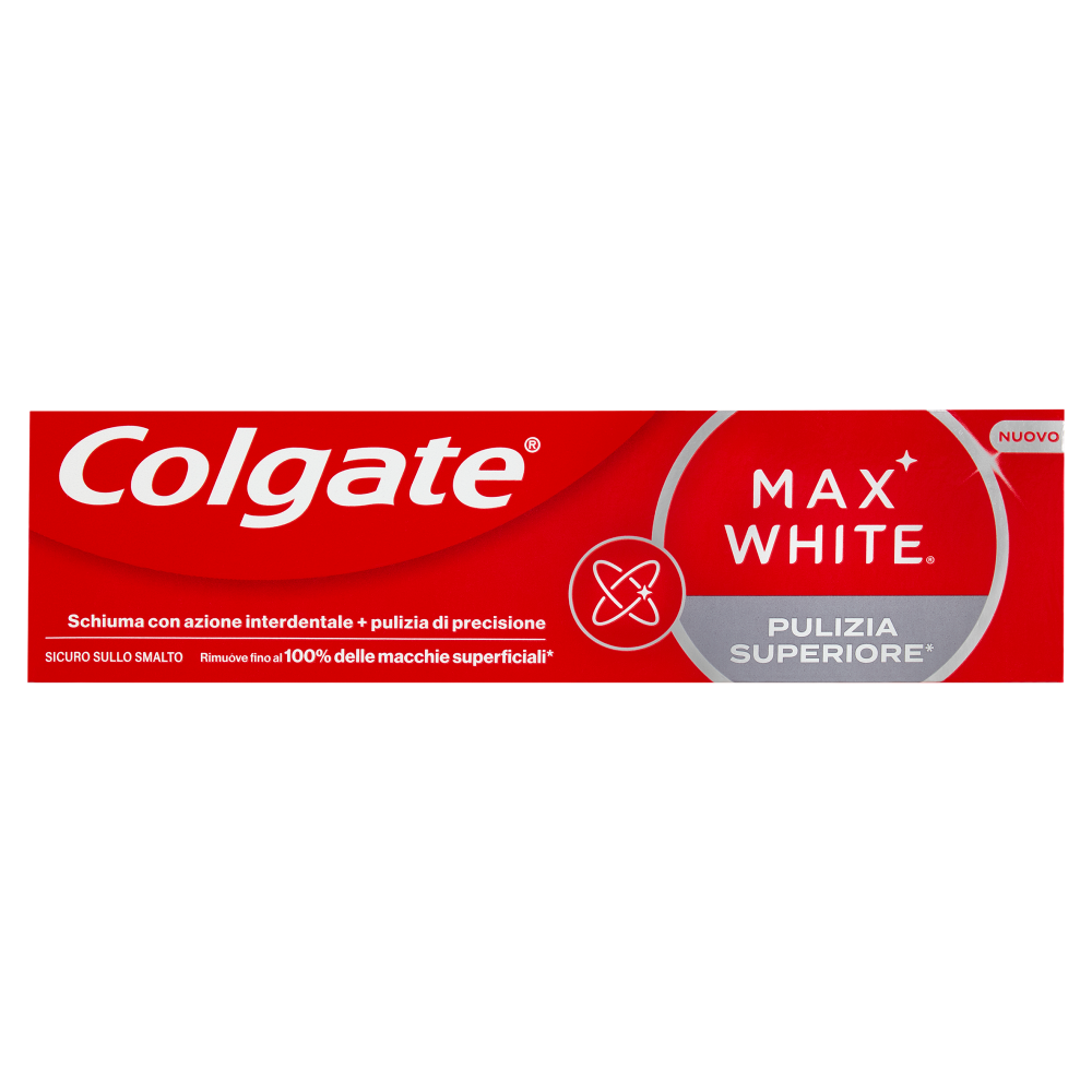 Colgate dentifricio sbiancante Max White Pulizia Superiore 75 ml