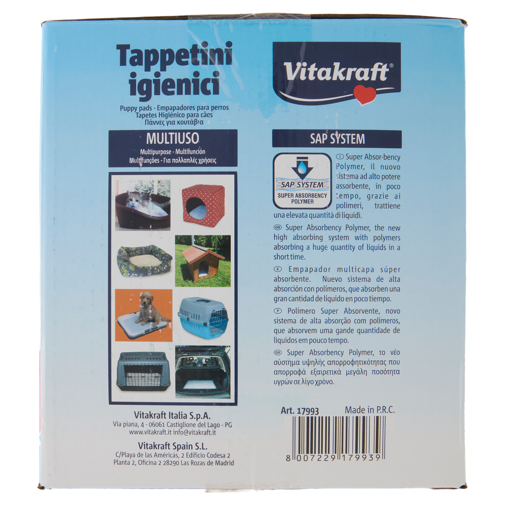 Vitakraft Tappetini igienici Misura 60x60 cm. 50 pz