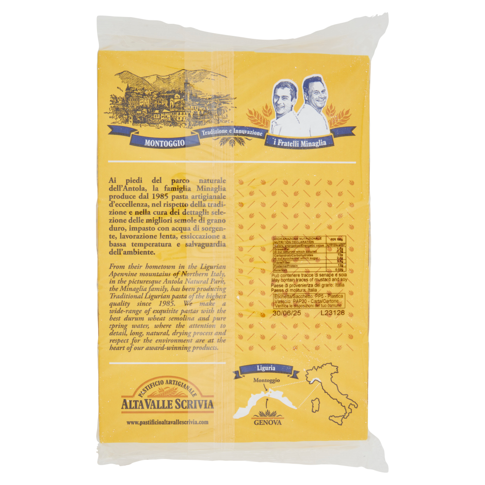 Pastificio Artigianale Alta Valle Scrivia Pasta di Semola di Grano Duro Tagliatelle 500 g