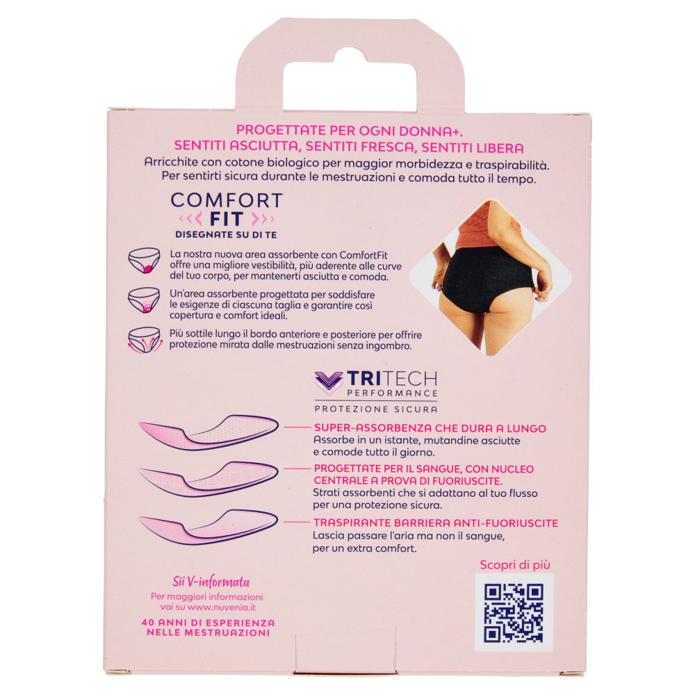 Nuvenia Mutandine Mestruali XL Nero 1 pz