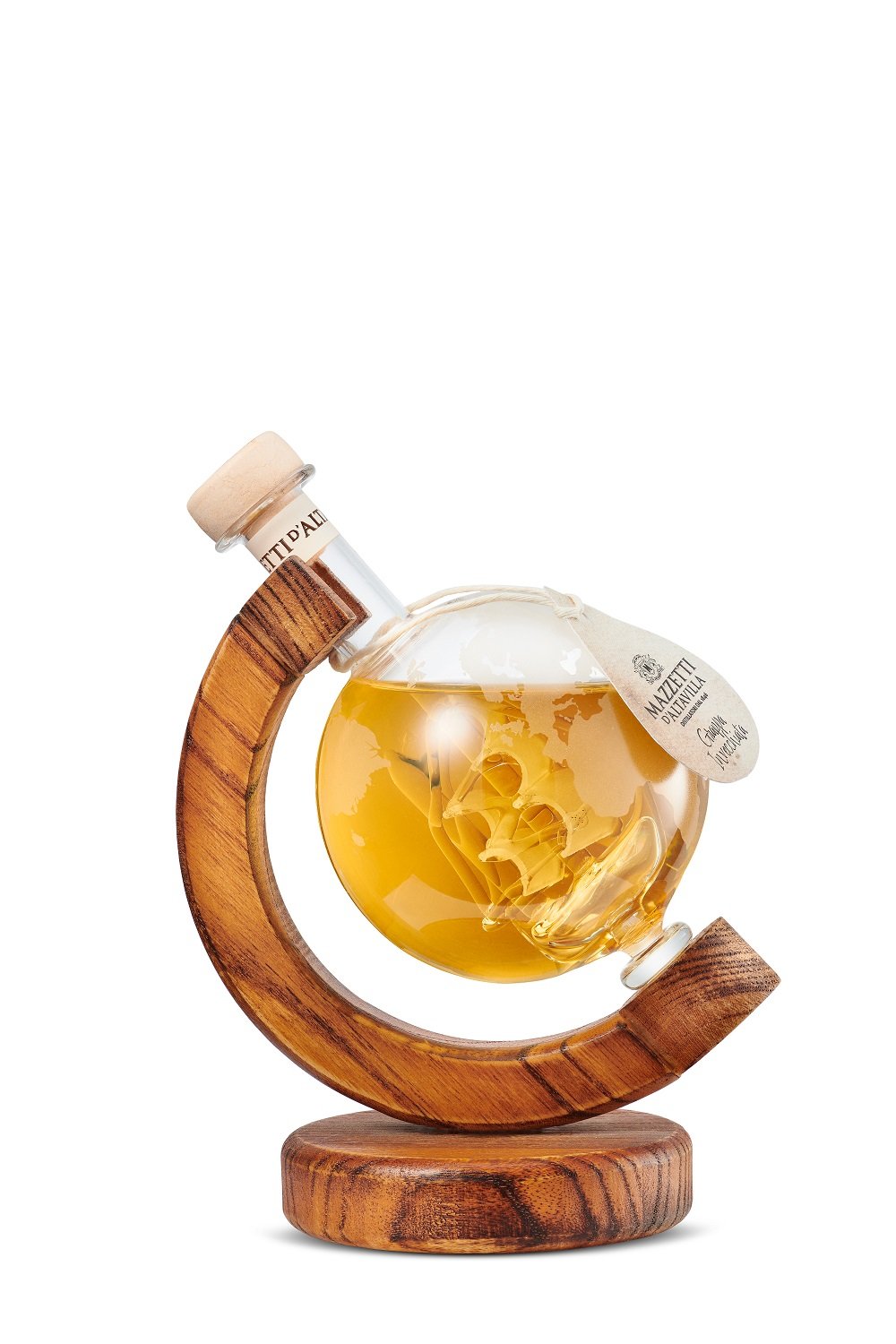 Mappamondo e Nave con Grappa Invecchiata 40° 20 cl