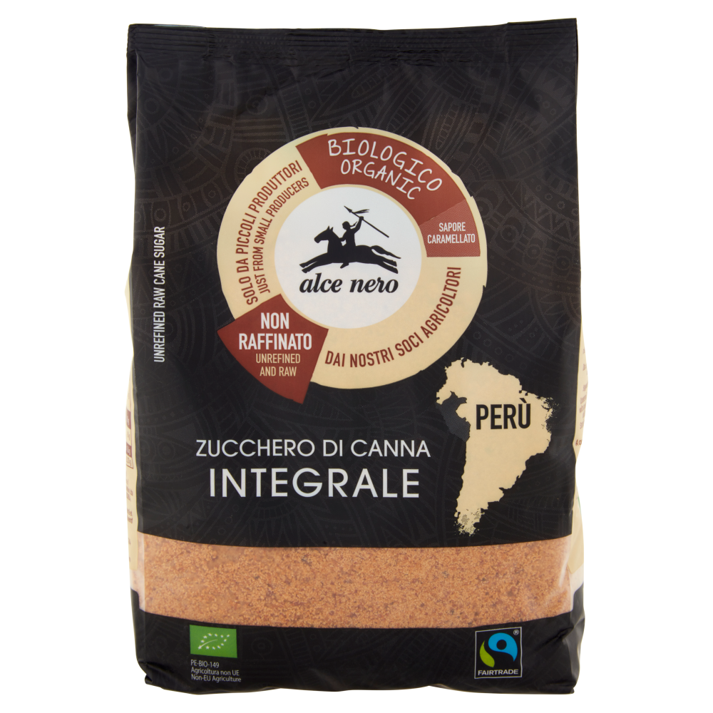 alce nero Zucchero di Canna Integrale 500 g