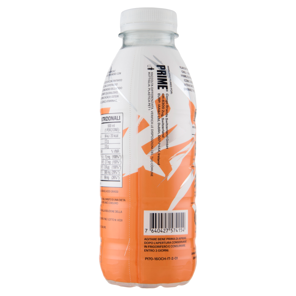 Prime Ice Hydration Orange Flavour 500 ml