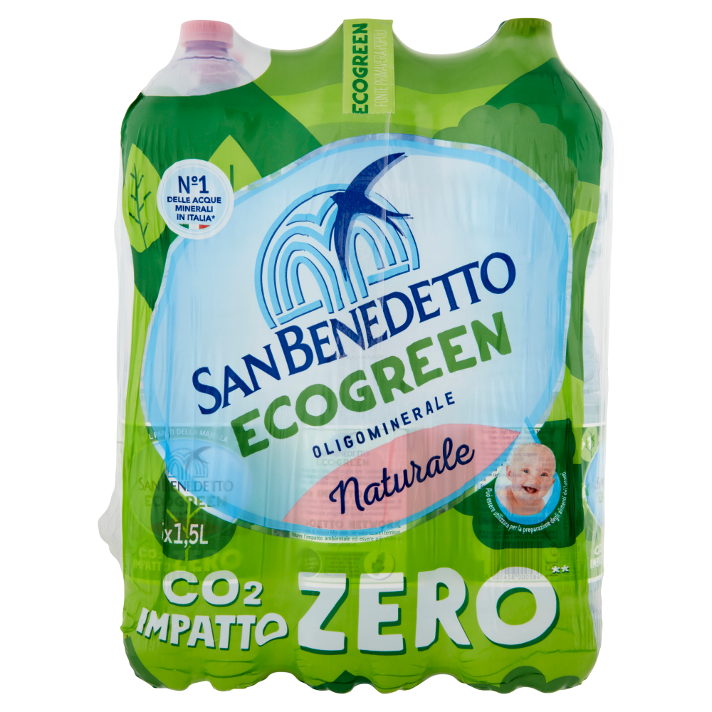 San Benedetto Acqua Naturale dal Parco della Majella Ecogreen 6 x 1,5 L
