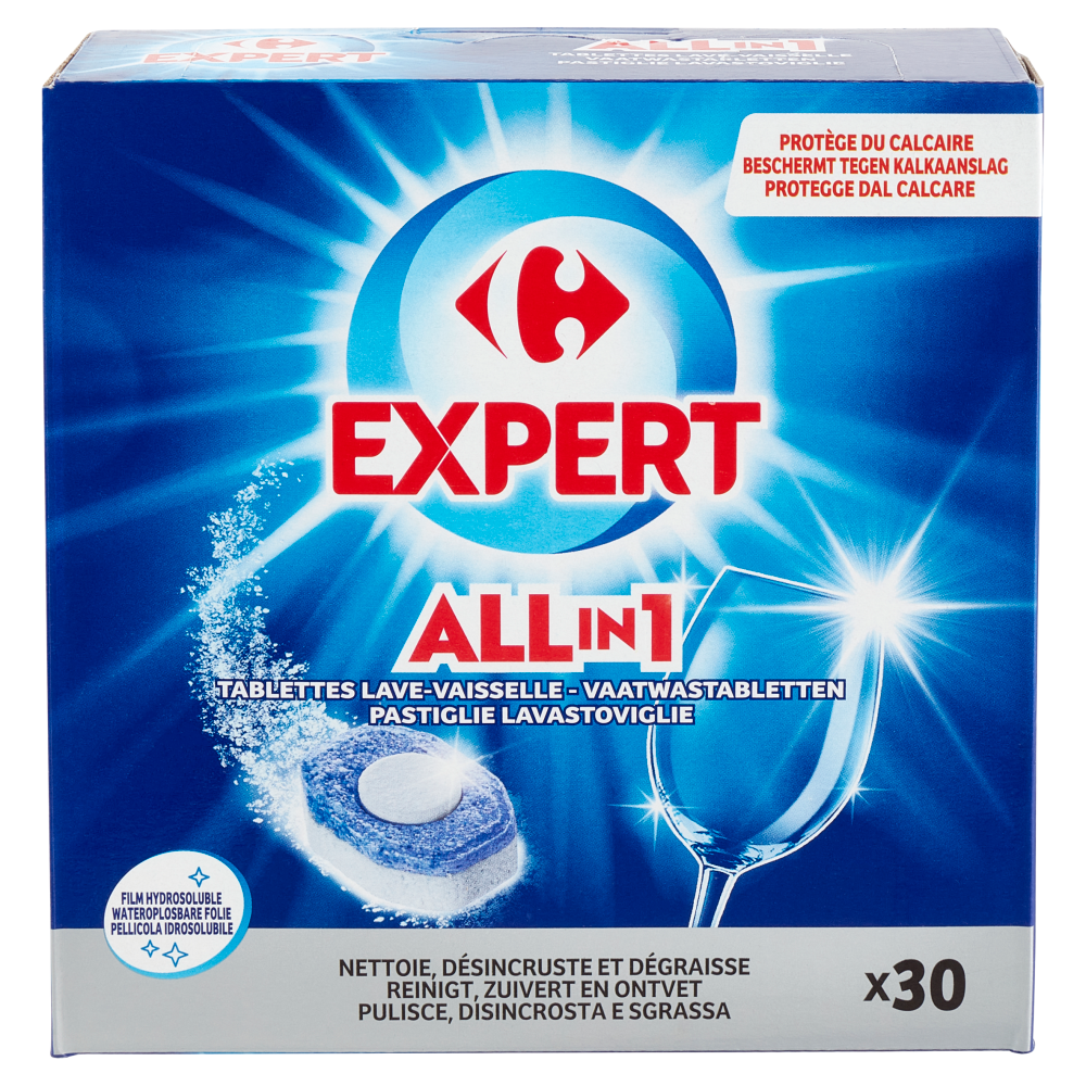 Carrefour Expert All in 1 Pastiglie Lavastoviglie 30 x 17 g