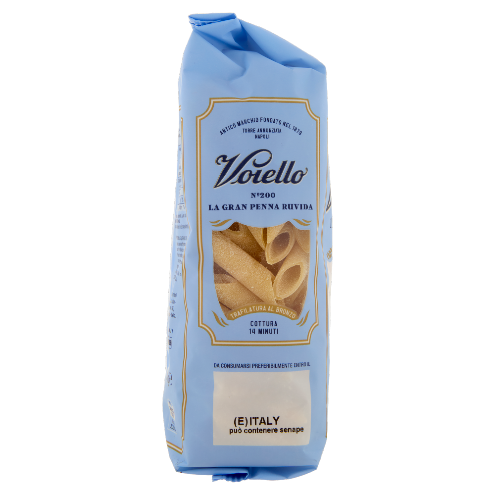 Voiello Pasta La Gran Penna Ruvida N°200 grani 100% italiani Trafilata bronzo 500g
