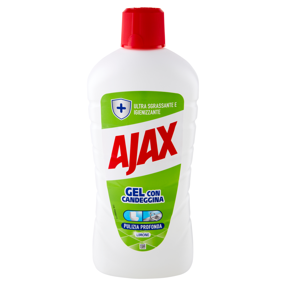 Ajax detersivo pavimenti gel con candeggina e limone 950 ml