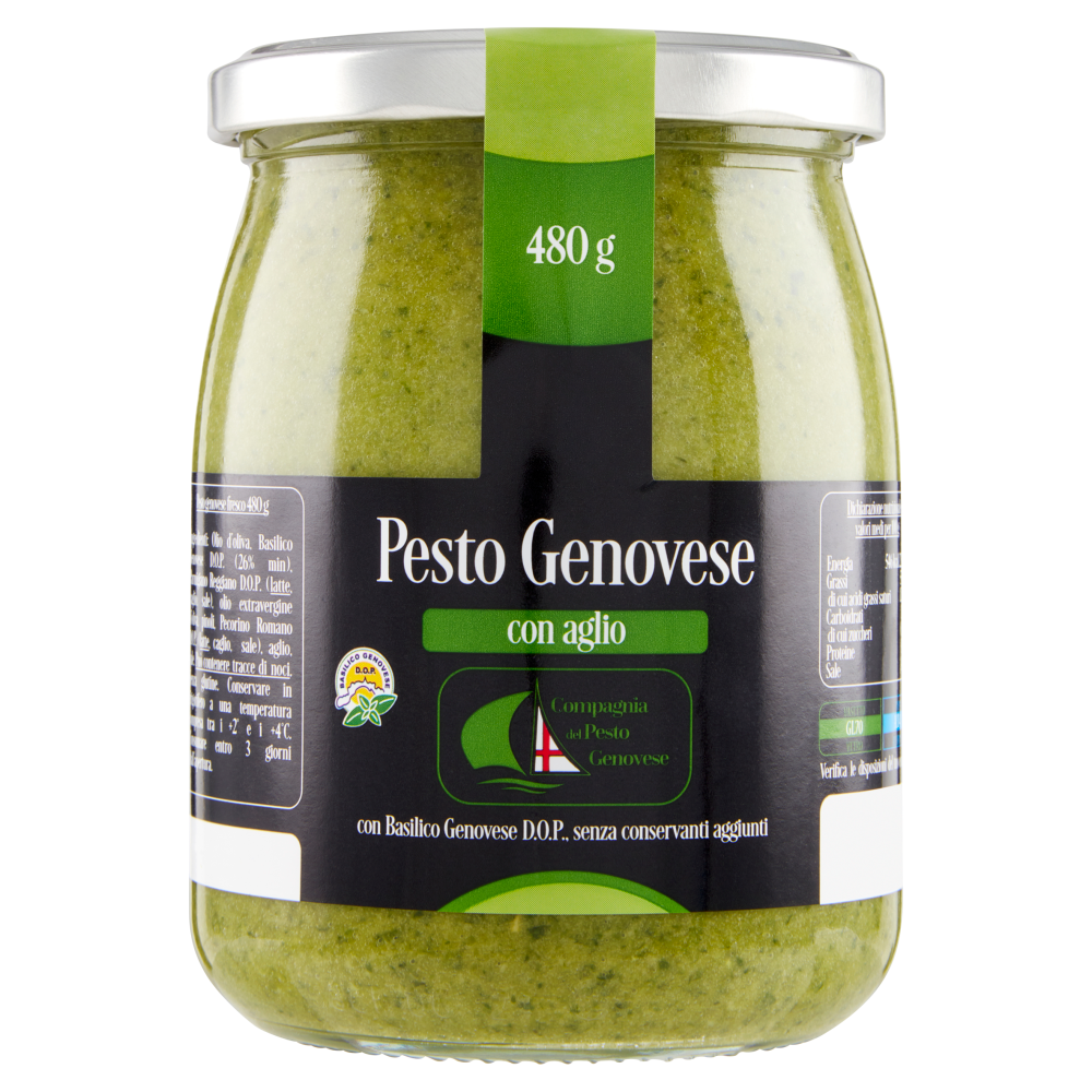 Compagnia del Pesto Genovese Pesto Genovese con aglio 480 g