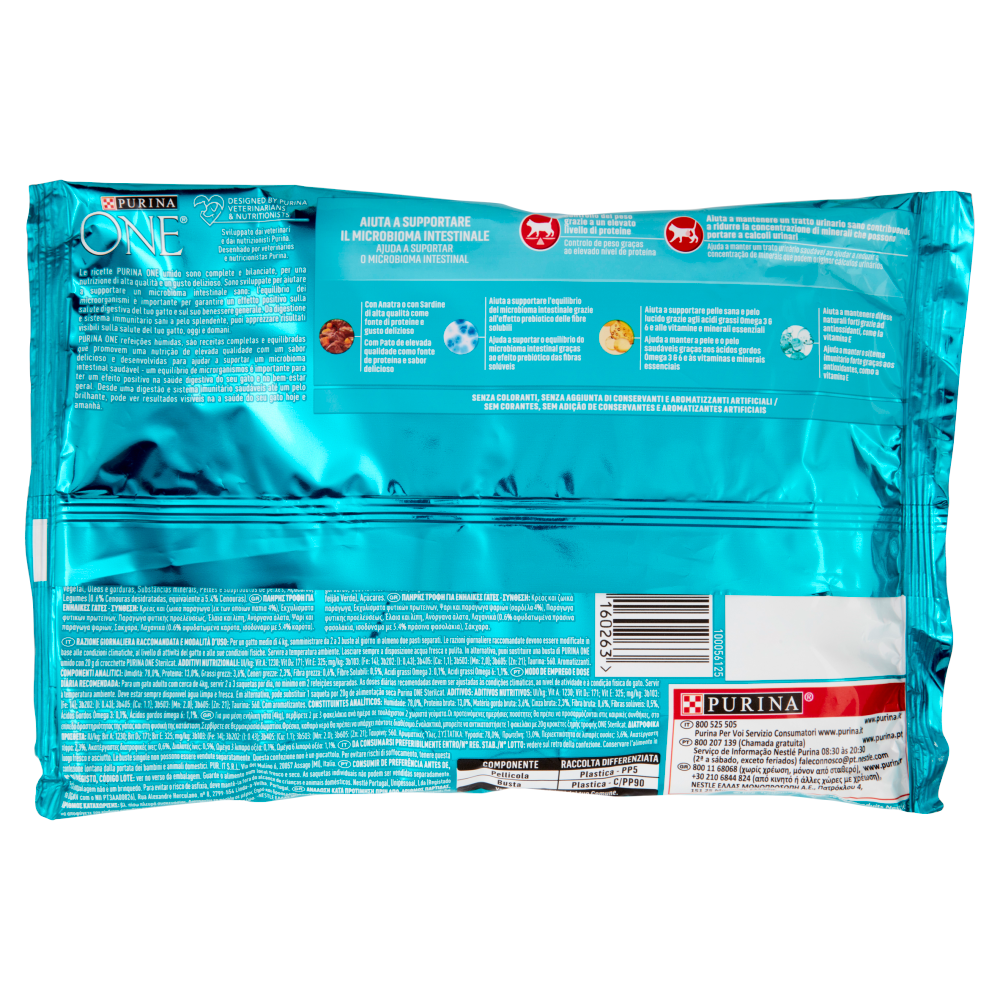 PURINA ONE Single Serve - Sterilcat - Anatra e Sardine - 4x85g