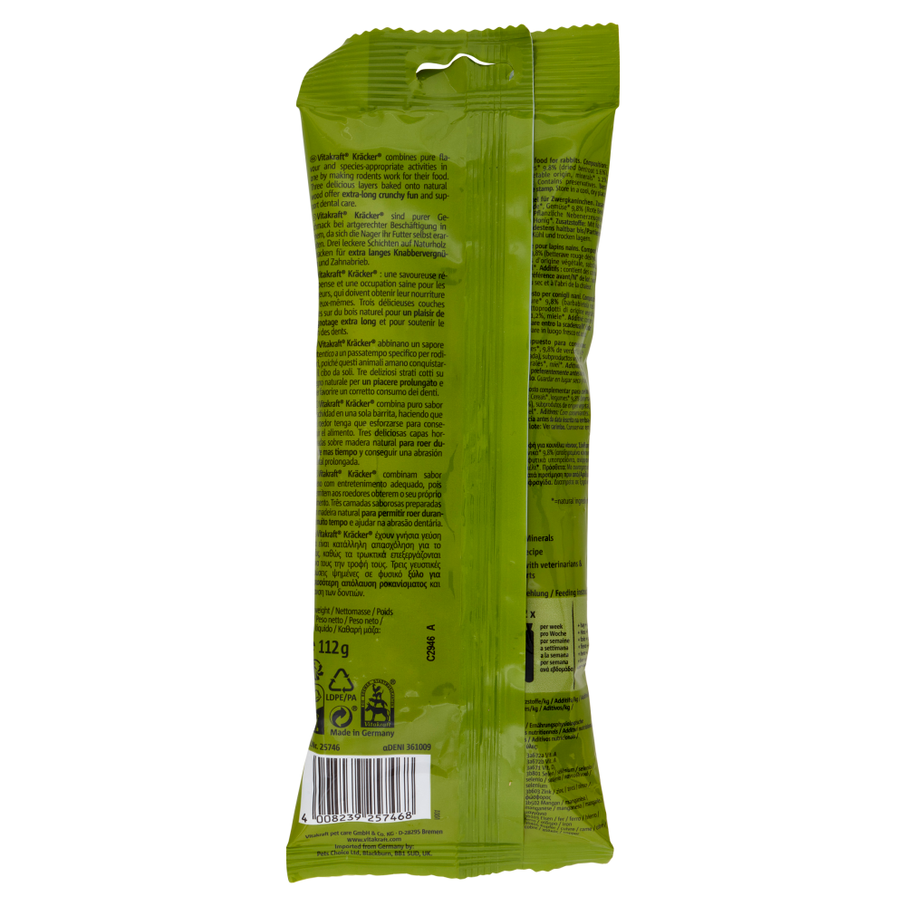 Vitakraft Kräcker Original + Verdure & barbabietola rossa conigli nani 2 pezzi 112 g
