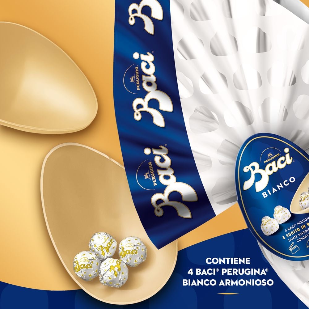 Uovo di Pasqua Cioccolato Bianco con Sorpresa e 4 Cioccolatini 265g
