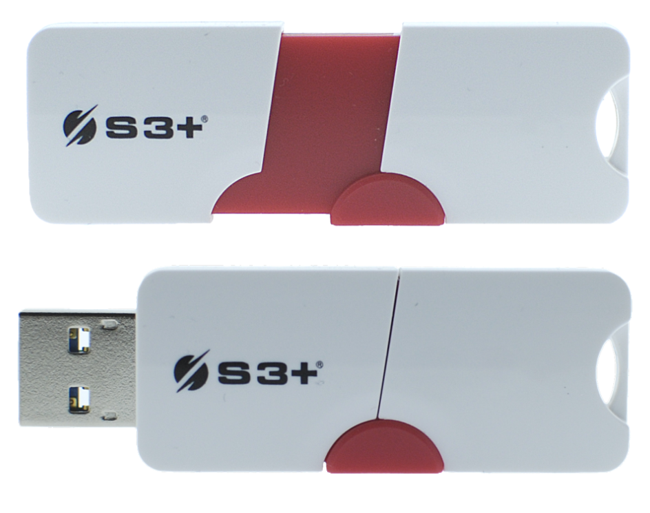 S3Plus Technologies Space + E1 unit&agrave; flash USB 64 GB USB tipo A 3.2 Gen 1 (3.1 Gen 1) Rosso, Bianco