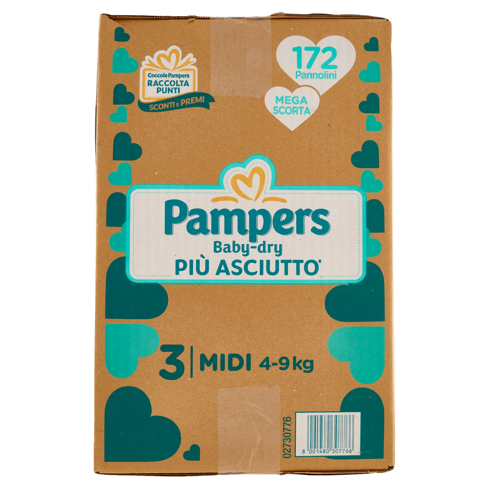 Pampers Baby-dry Midi 172 pz