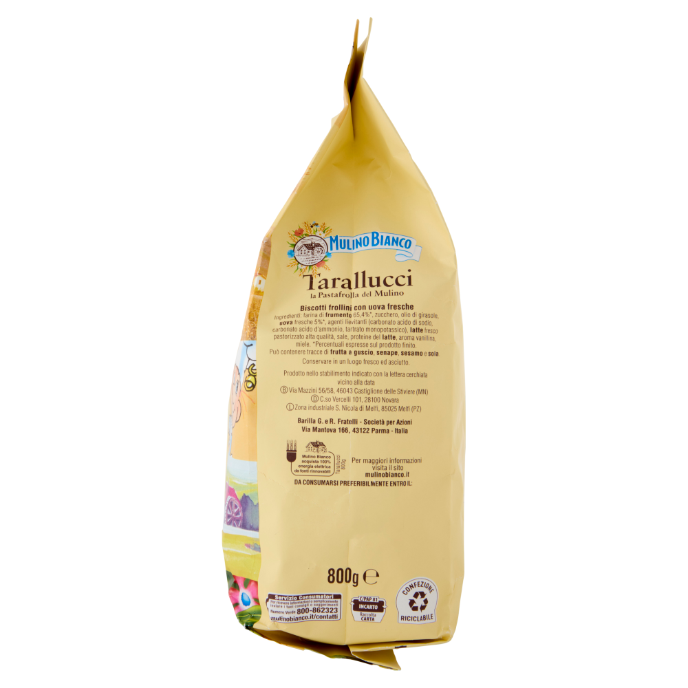 Mulino Bianco Tarallucci Biscotti con Uova Fresche 100% italiane 800g