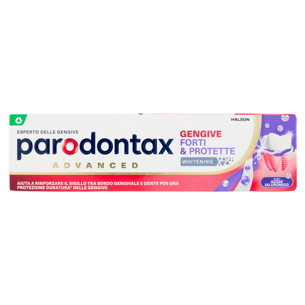 Parodontax Dentifricio Gengive Forti & Protette Whitening con Acido Ialuronico 75 ml