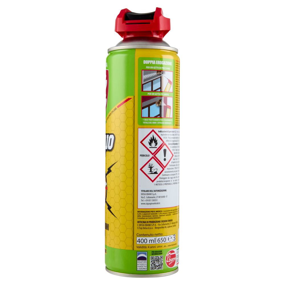 Zig Zag Insetticida Vespaio Precision Vespe, Calabroni e loro Nidi 400 ml