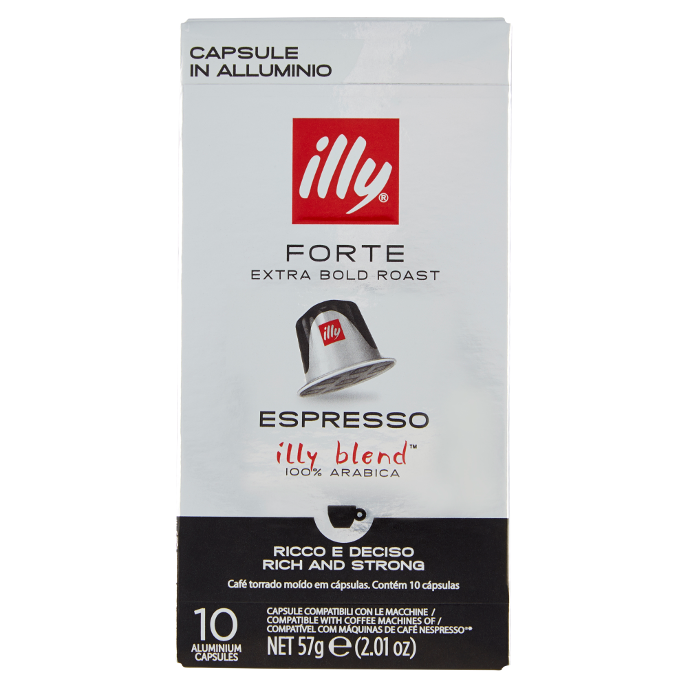 illy Forte Espresso 10 Capsule Compatibili con le Macchine Nespresso* 57 g
