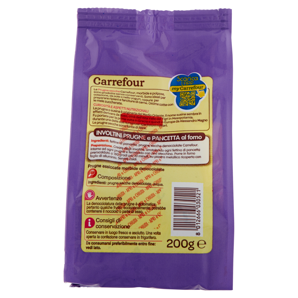 Carrefour Prugne secche Denocciolate 200 g