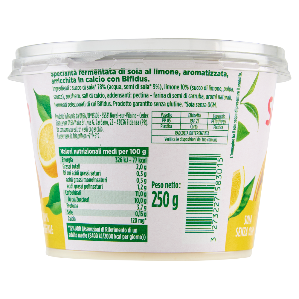 Sojasun Bifidus Limone 250 g