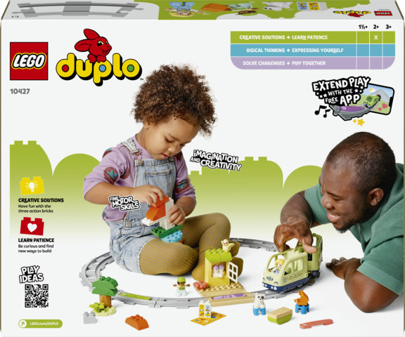 LEGO DUPLO 10427 Treno d&rsquo;Avventura Interattivo, Giochi per Bambini e Bambine da 2+ con Mattoncini Multifunzione, Idea Regalo