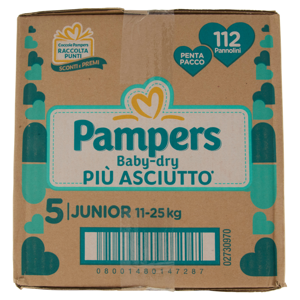 Pampers Baby-dry Junior 112 pz