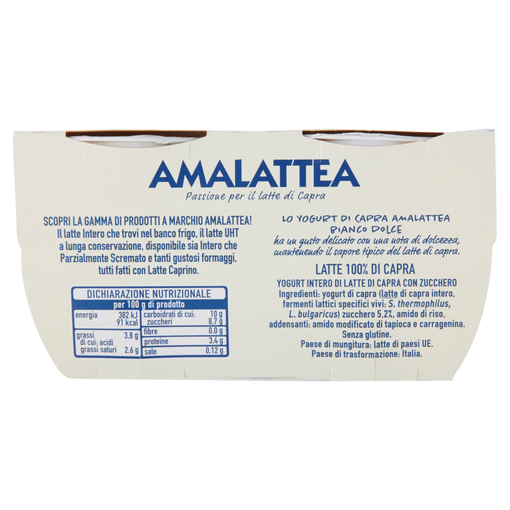 Amalattea Yogurt di Capra Bianco Dolce 2 x 125 g